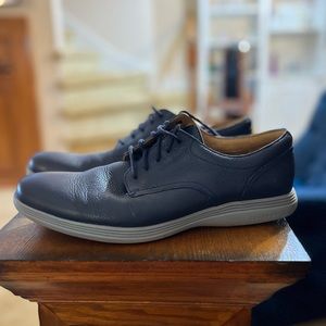 Cole Haan Grand 0S Oxford Lace Up Dress Navy Blue Leather Shoes size 10.5